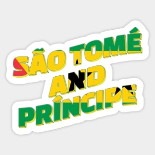 São Tomé and Príncipe Vintage style retro souvenir Sticker